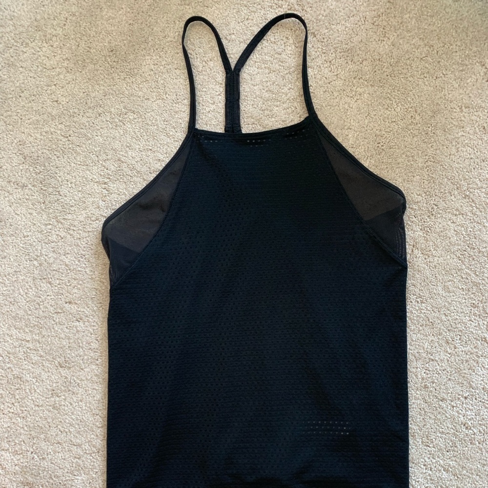 Athleta Black Mesh Tank Top